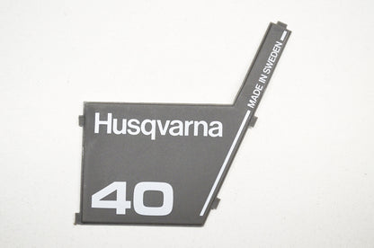 New OEM Husqvarna 40 Plastic Plate Decal 40 45 NOS