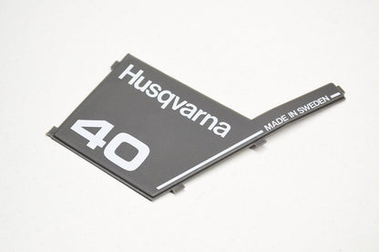 New OEM Husqvarna 40 Plastic Plate Decal 40 45 NOS