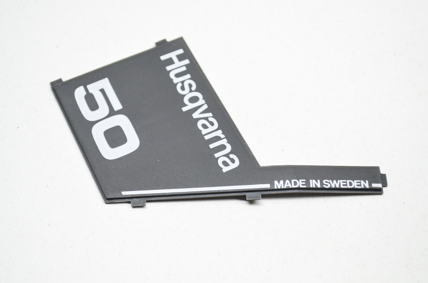 New OEM Husqvarna 50 Plastic Plate Decal 40 45 NOS