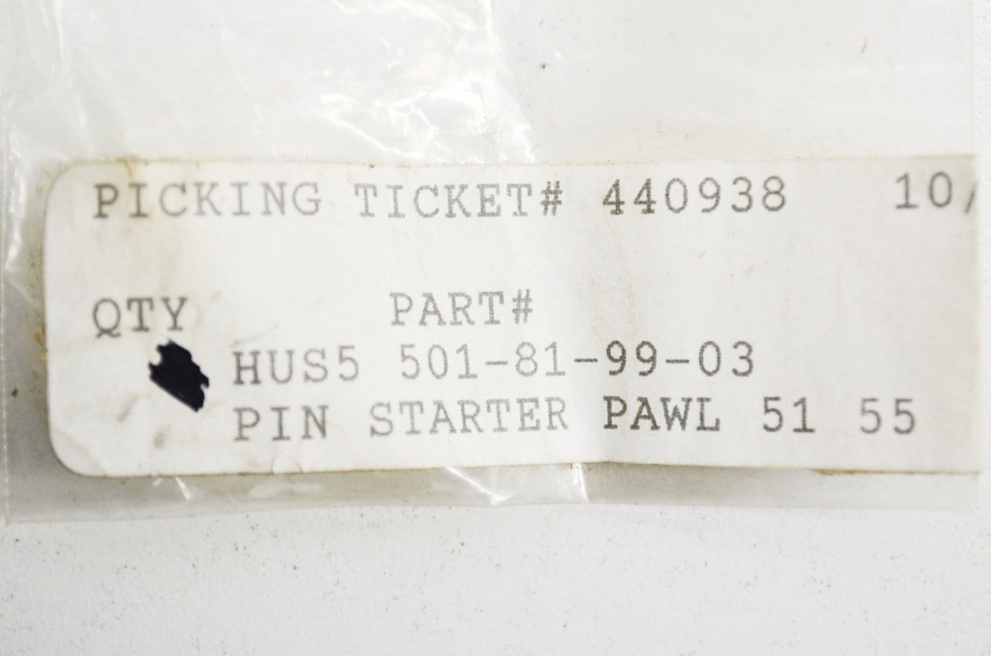 Starter Pawl Pin Qty 2 NOS