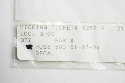 New OEM Husqvarna 51 Air Injection Decal 55 NOS