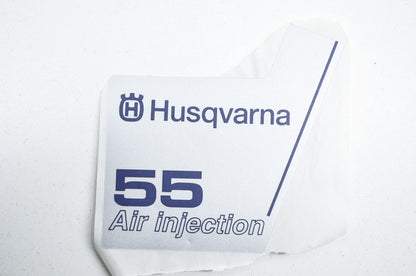 New OEM Husqvarna 55 Air Injection Decal 51 55 NOS