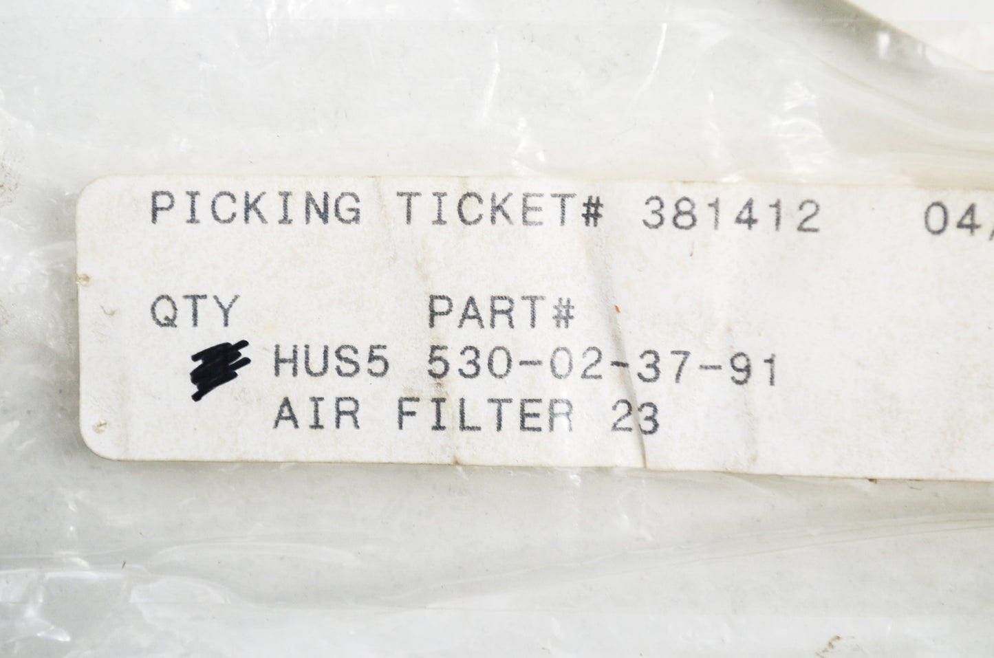 New OEM Husqvarna Air Filter 23 C NOS
