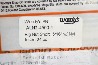 Woodys Big Short Nuts 5/16th Qty 11 NOS