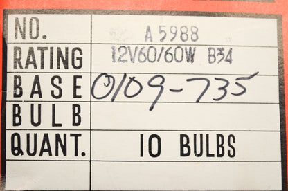 Auto Lamp Bulbs Qty 6 NOS