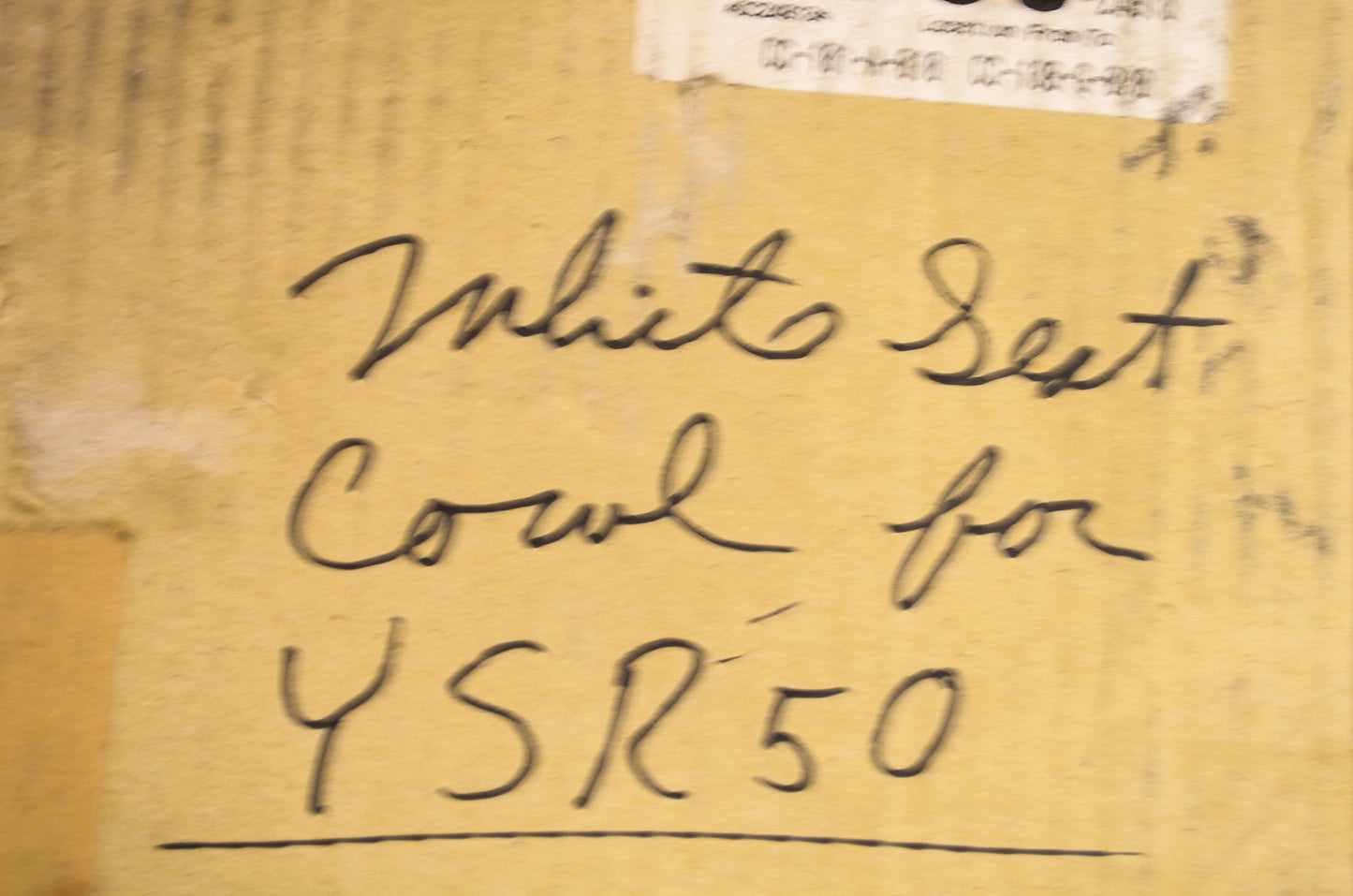 YSR50 White & Red Seat Cowl NOS