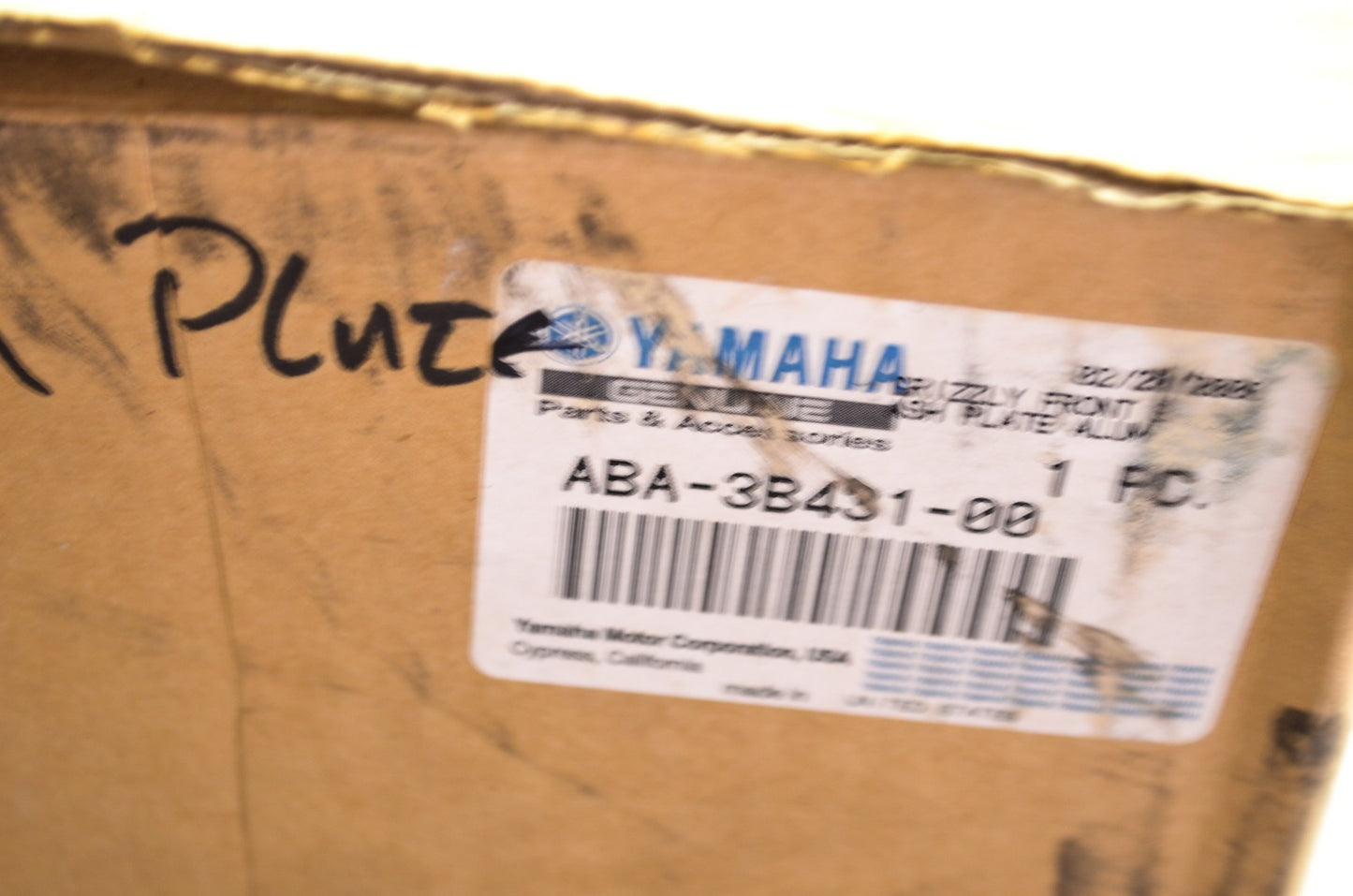 OEM Yamaha ABA-3B431-00-00 Front Bash Plate NOS