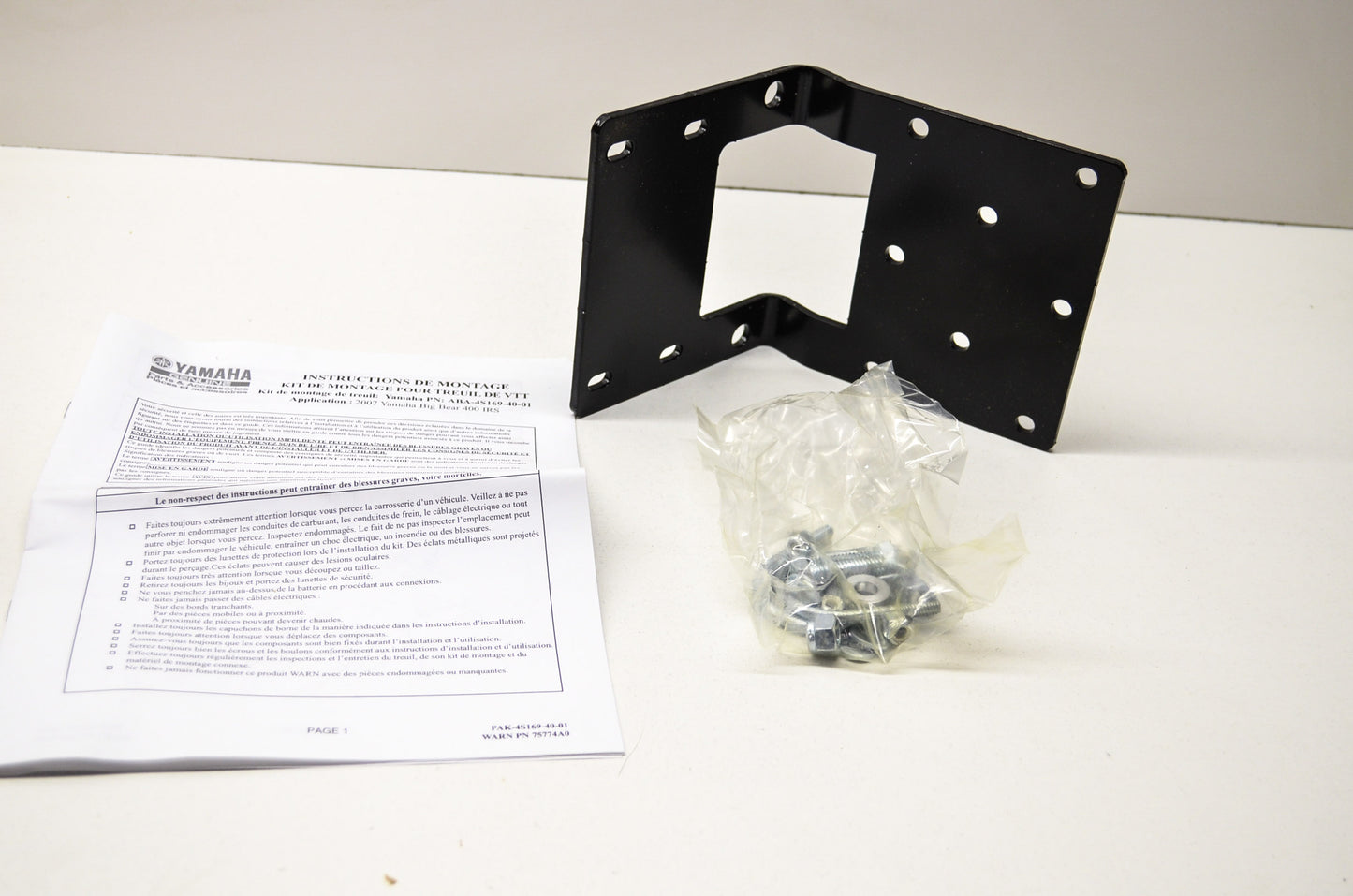 OEM Yamaha ABA-4S169-40-01 Winch Mounting Kit NOS