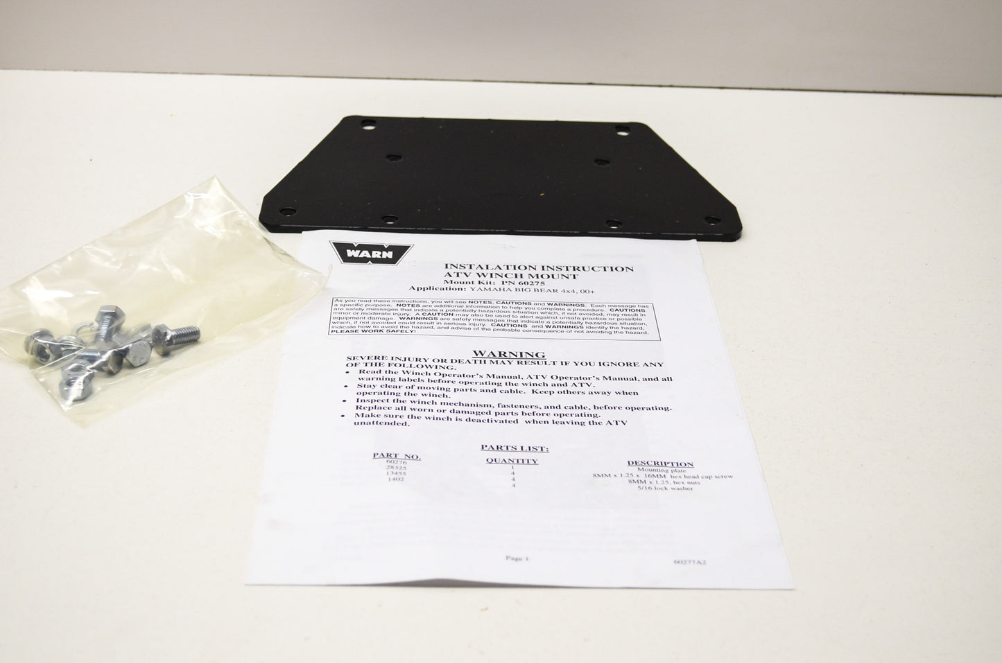 Big Bear Winch Mounting Kit NOS