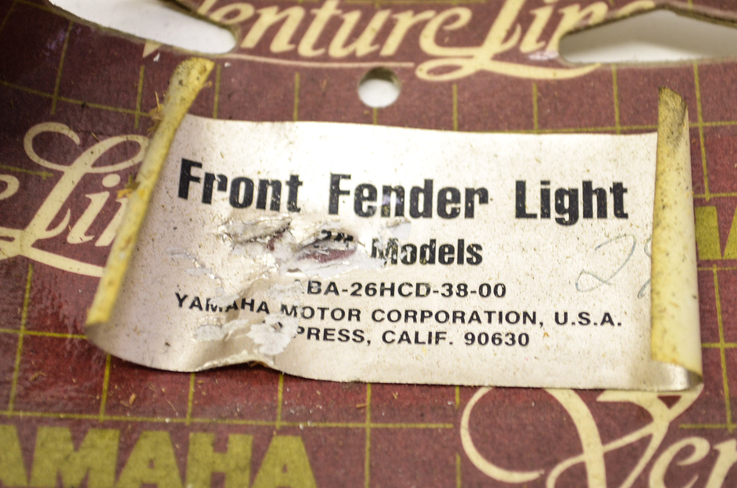 OEM Yamaha ABA-26HCD-38-00 Front Fender Light NOS