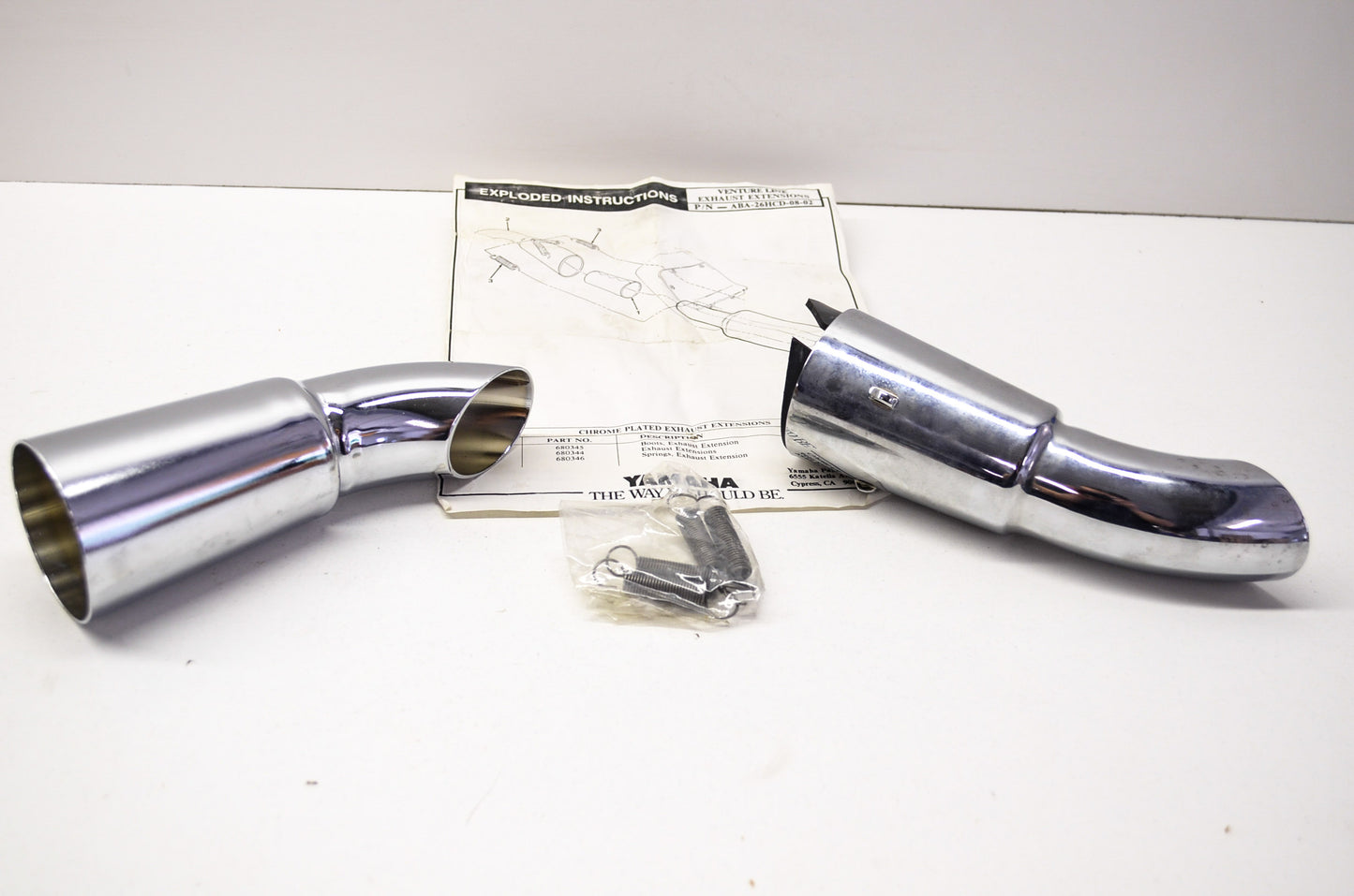 OEM Yamaha ABA-26HCD-08-02 Exhaust Extensions NOS