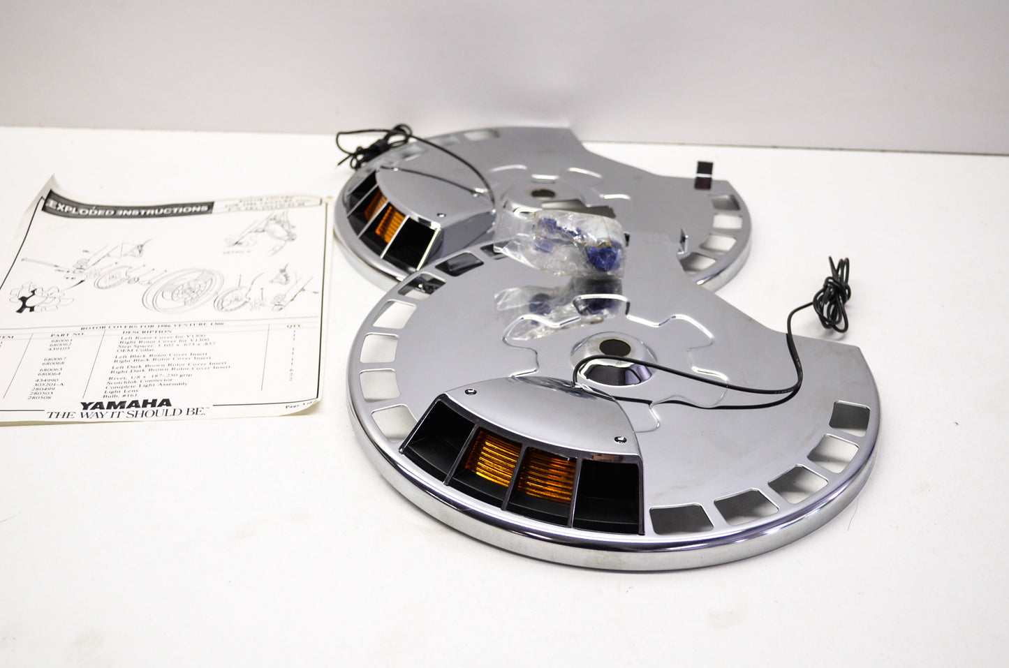 Chrome Rotor Covers Qty 2 NOS