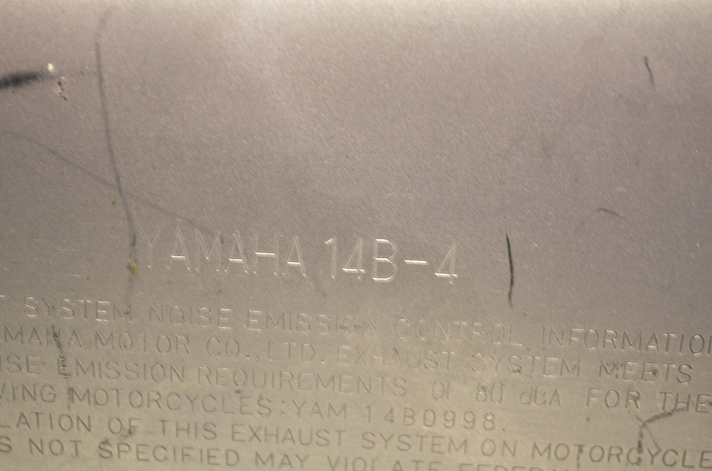 OEM Yamaha 14B0998 YFZ Exhaust Pipe 14B-4 NOS