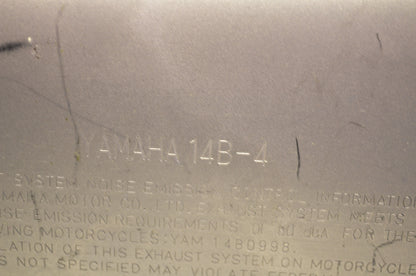 OEM Yamaha 14B0998 YFZ Exhaust Pipe 14B-4 NOS