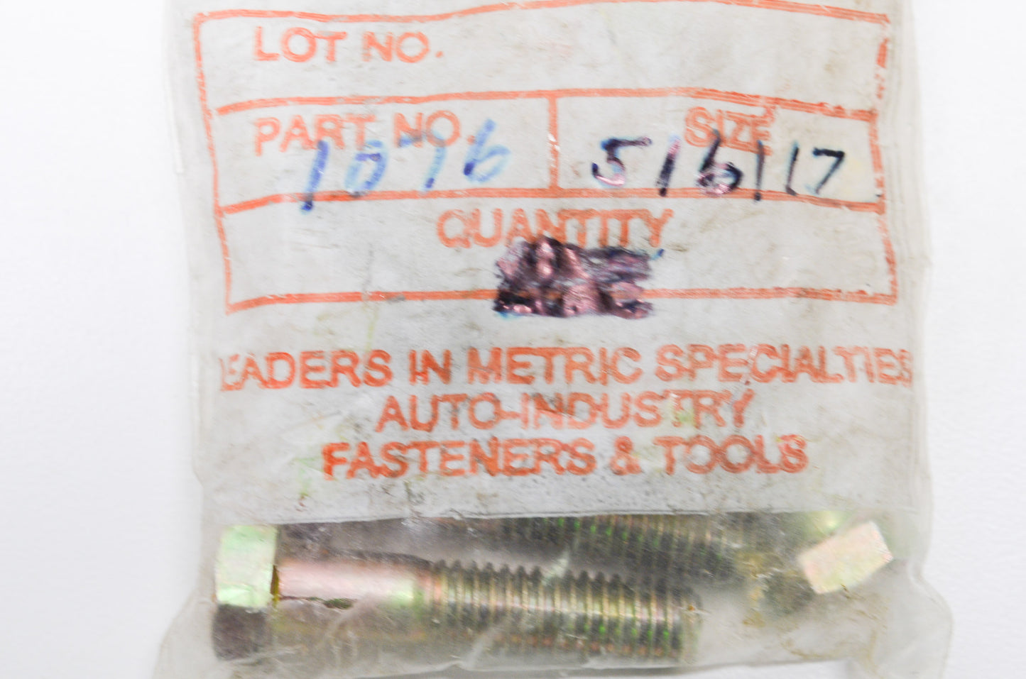 Wurth 1076516112 Hex Bolt Qty 5 NOS