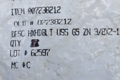 Wurth 007238212 Hex Bolt Qty 6 NOS