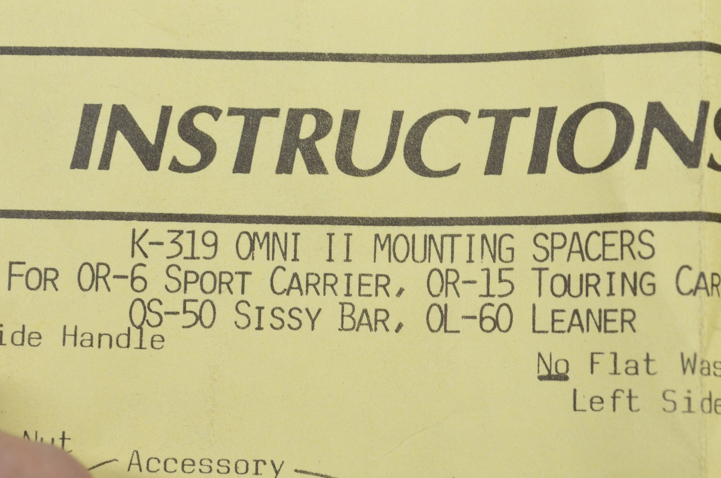 Omni II Mounting Spacers NOS