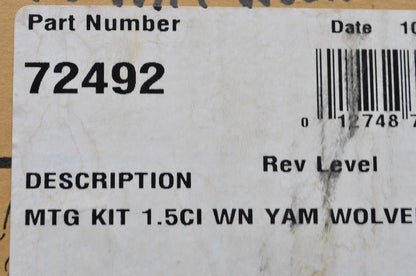 Warn 72492 Winch Mounting Kit Yamaha Wolverine NOS