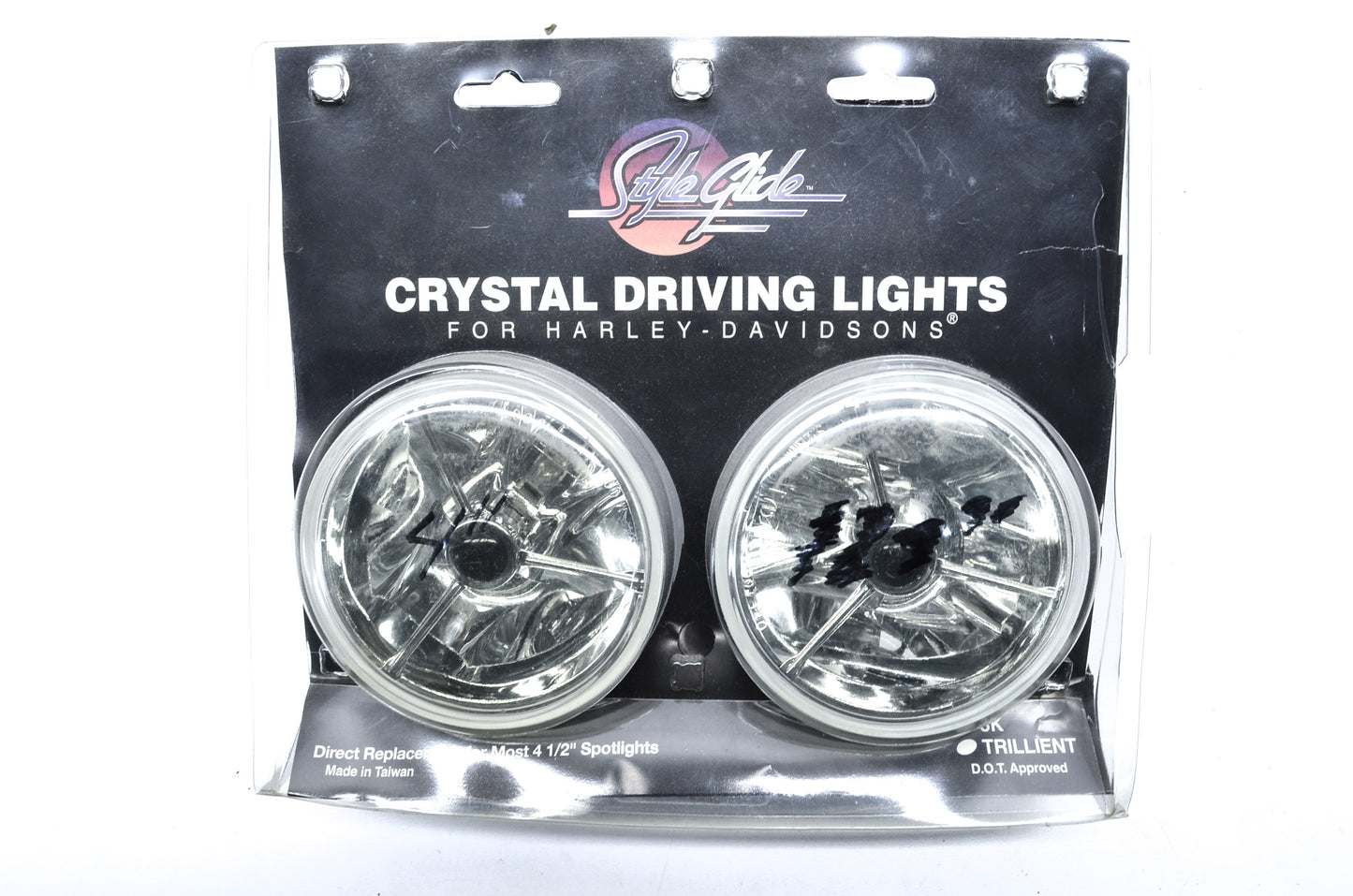 Style Glide 590327, 140400 Wave Spot Lamps Qty 2 NOS