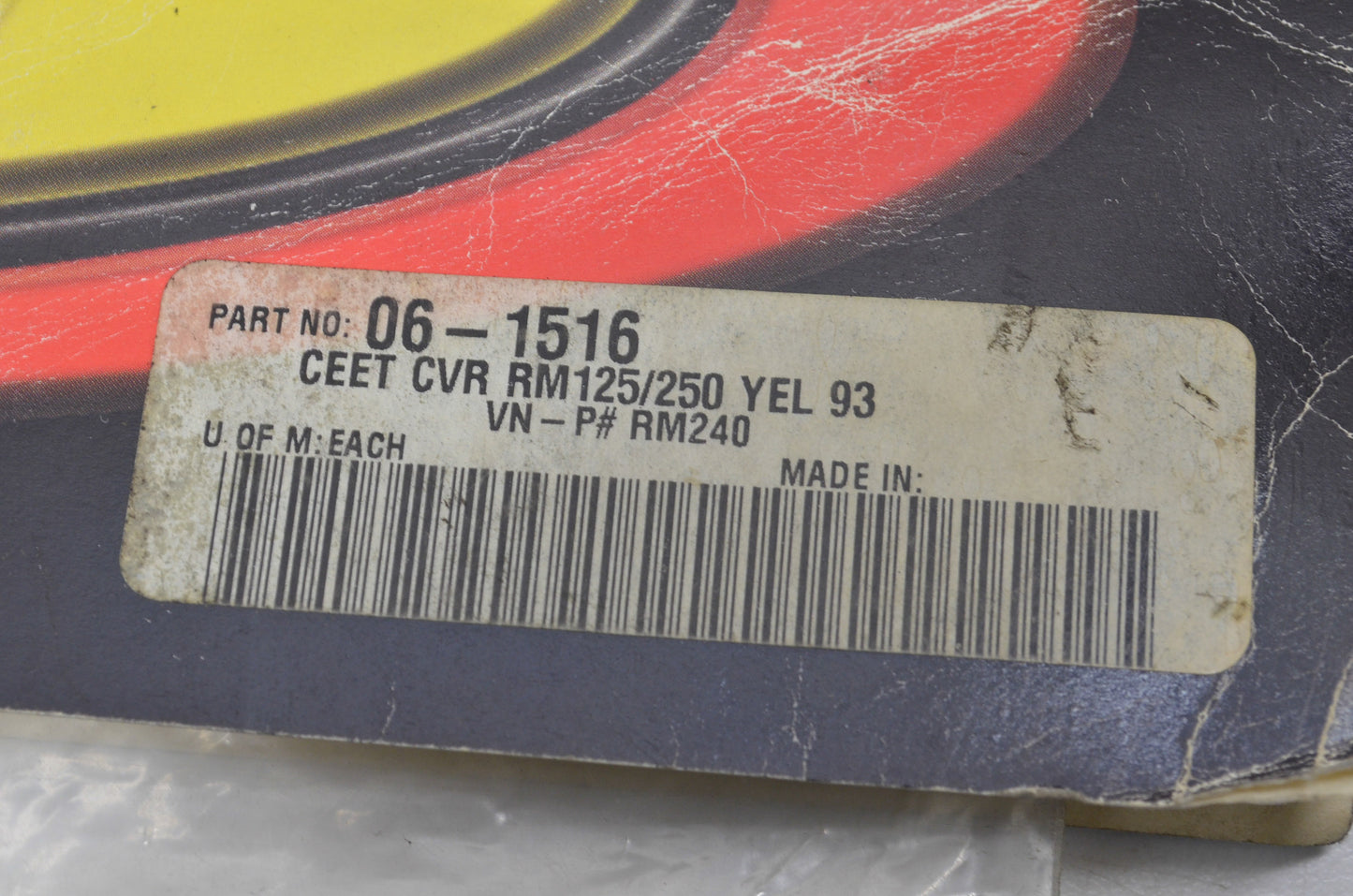 New Ceet Yellow Suzuki RM125/250 Seat Cover NOS