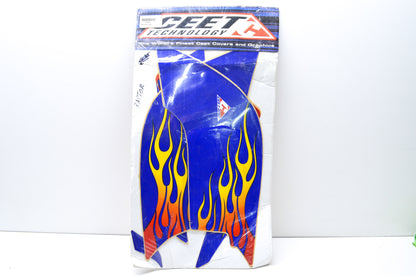 Ceet ZDYRAP014 Yamaha Raptor Blue Flame Decal Kit NOS