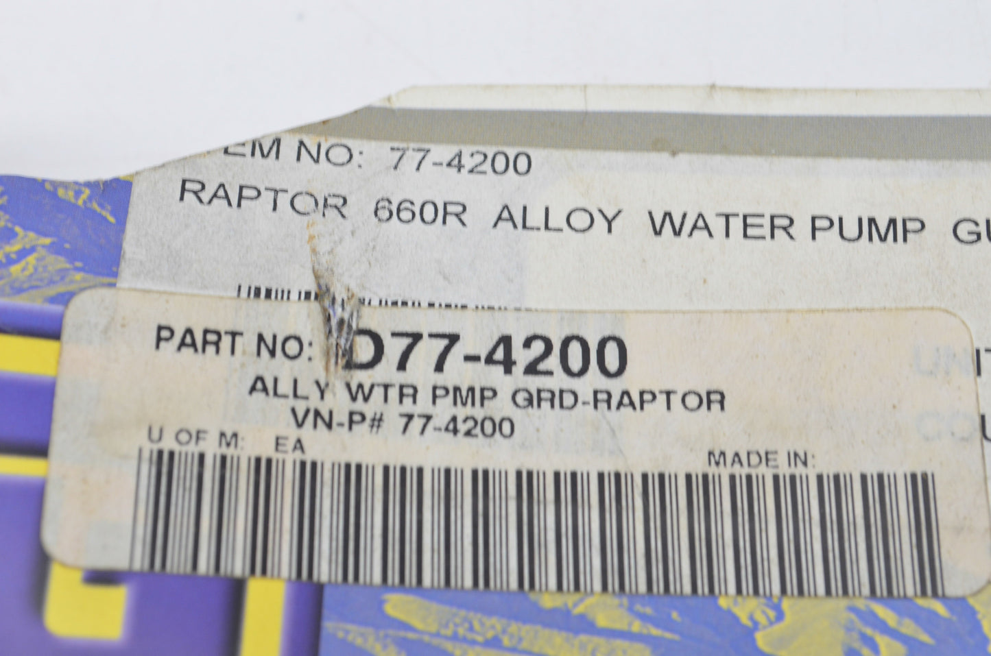 DG 77-4200, D77-4200 Water Pump Guard Kit NOS