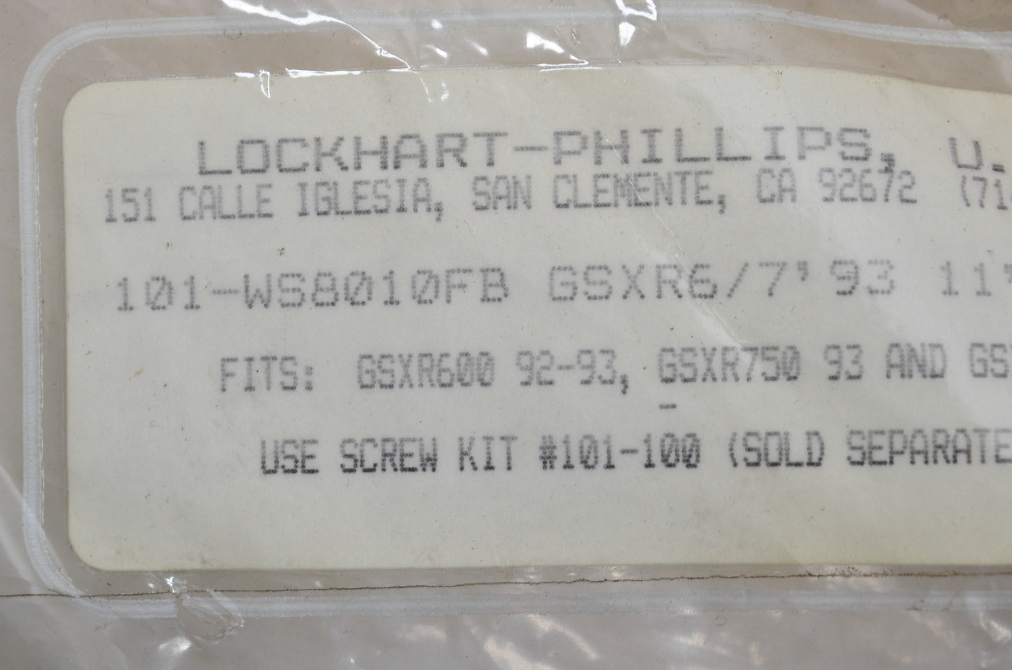 Clear Tinted Blue Speedscreen NOS