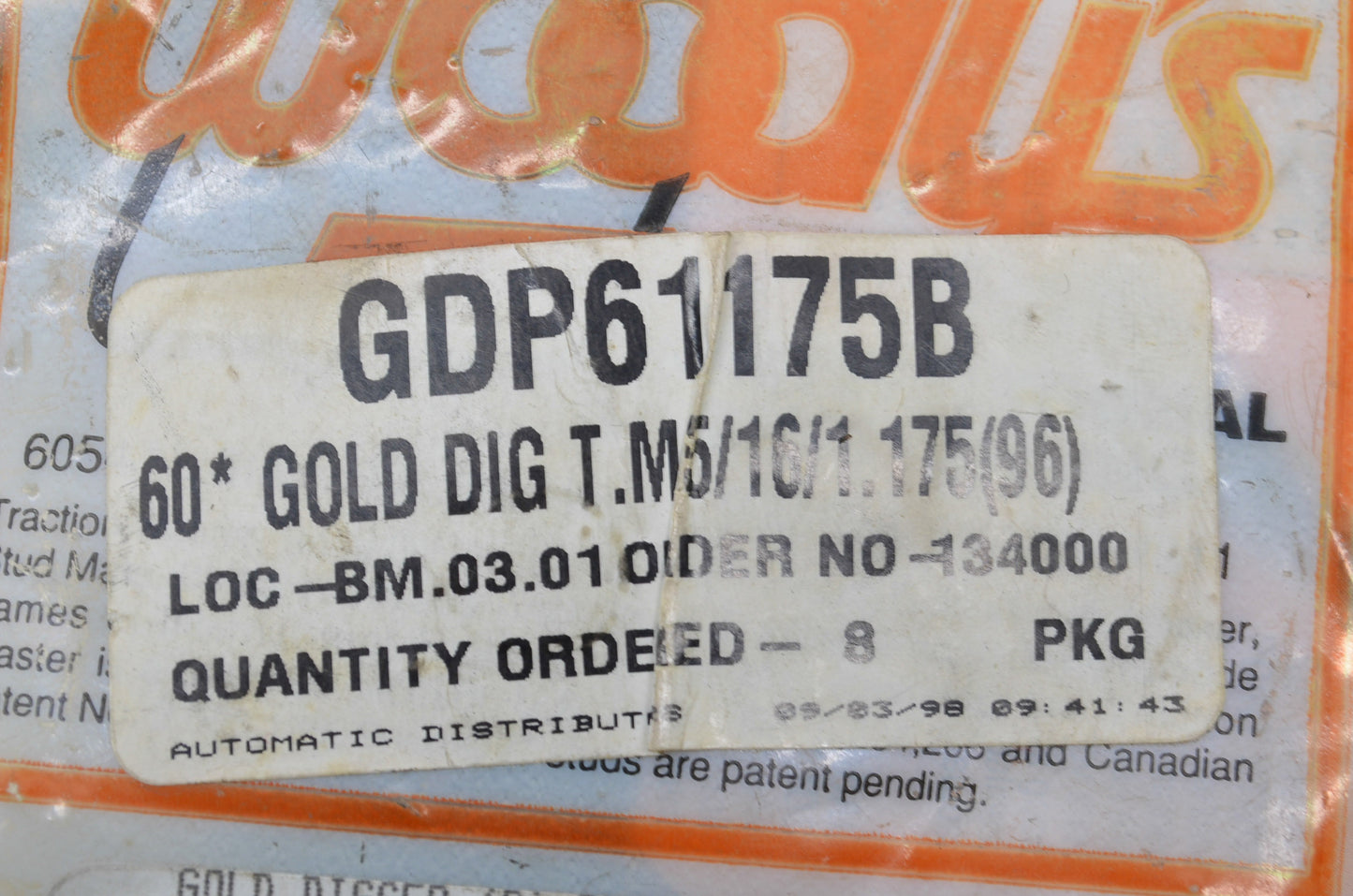 Woody's GDP6-1175-B Nuts Only Qty 167 NOS