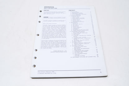 OEM Honda 61ZE011 Shop Manual GX110/GX140 NOS