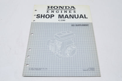 OEM Honda 61ZG000Z Shop Manual G100K2 Supplement NOS