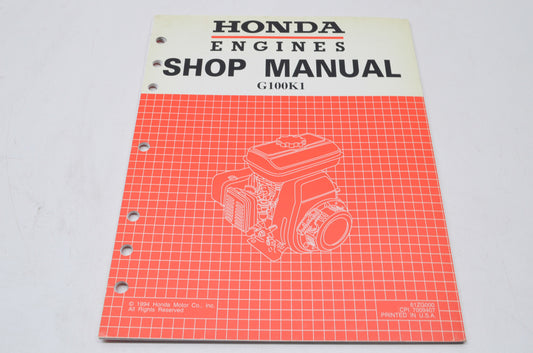 OEM Honda 61ZG000 Shop Manual G100K NOS