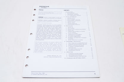 OEM Honda 61ZG000 Shop Manual G100K NOS