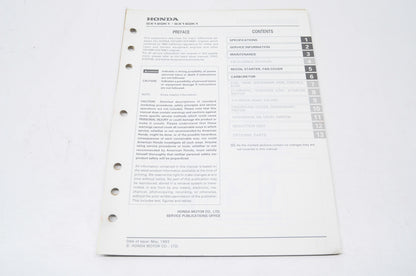 OEM Honda 61ZH700Z Shop Manual GX120K1/GX160K1 Supplement NOS