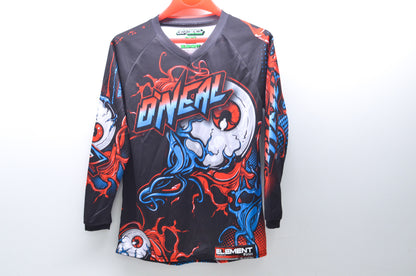 New O'Neal Youth Large Black/Red/Blue Element Mutant Jersey NOS