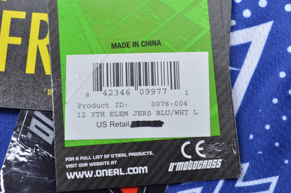 O'Neal 0076-004 Youth Large Blue/White Element Jersey NOS