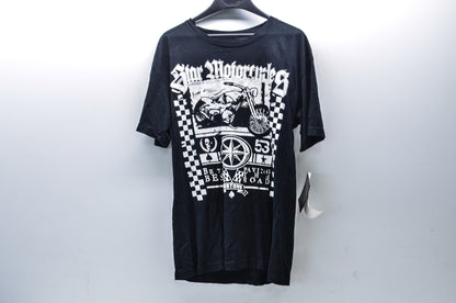 New Silver Star Large Black Silver Star Shirt NOS