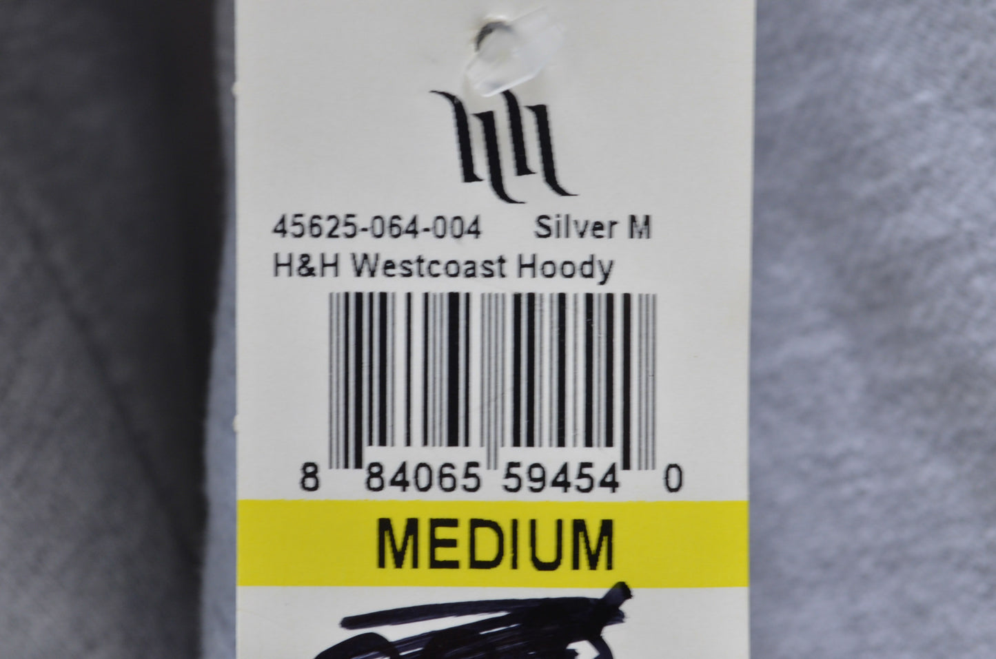 Hart & Huntington 45625-064-004 Medium Silver H&H Westcoast Hoodie NOS