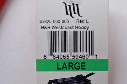 Hart & Huntington 45625-003-005 Large Red H&H Hoodie NOS