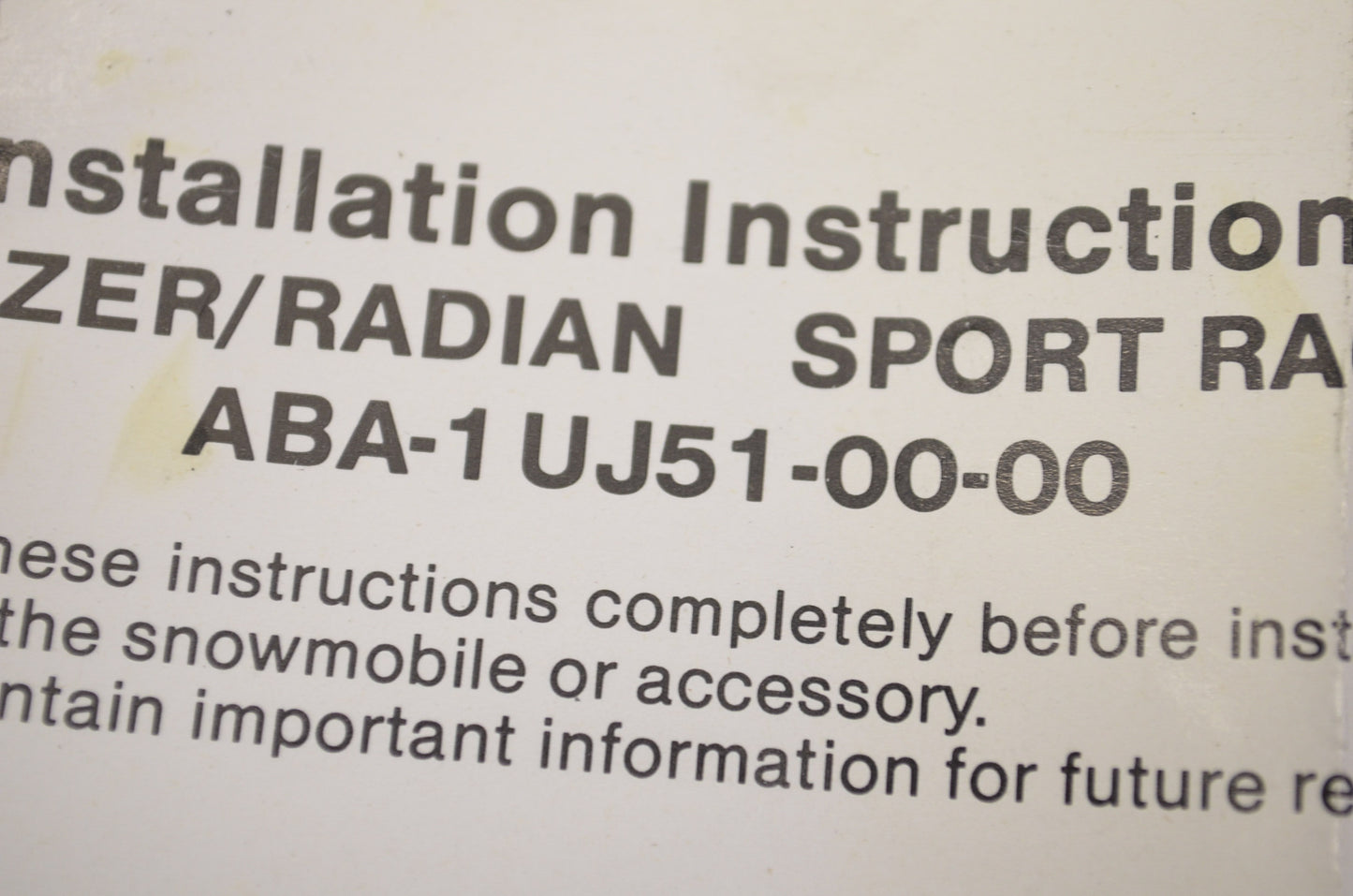 Sports Rack Fazer Radian NOS