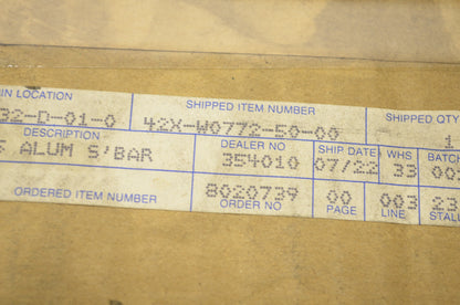 OEM Yamaha 42X-W0772-50-00 Aluminum S Bar NOS