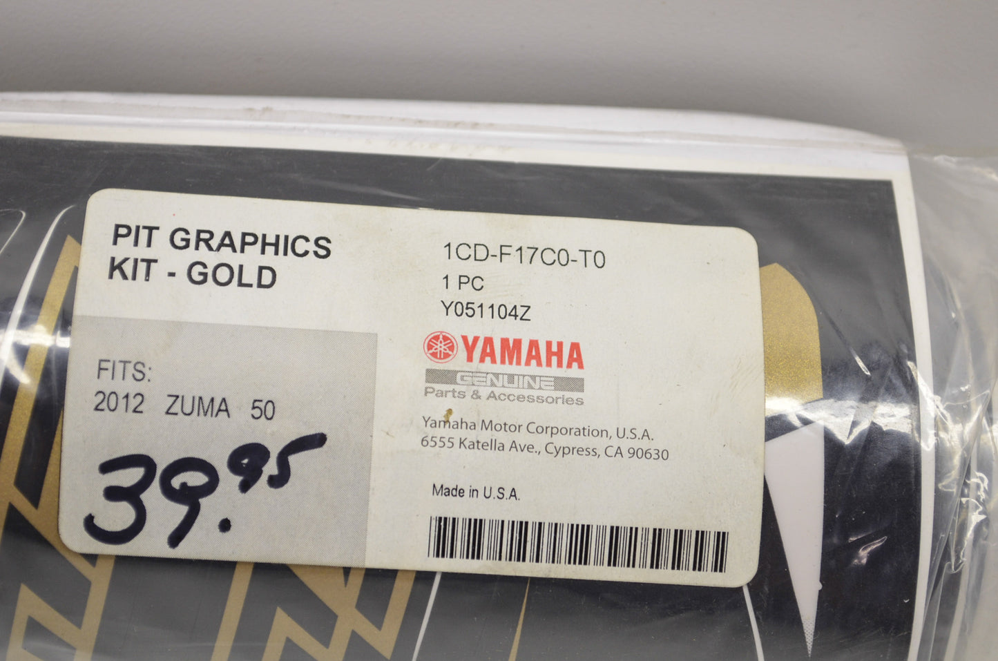Gold Graphic Kit 12 Zuma 50 NOS