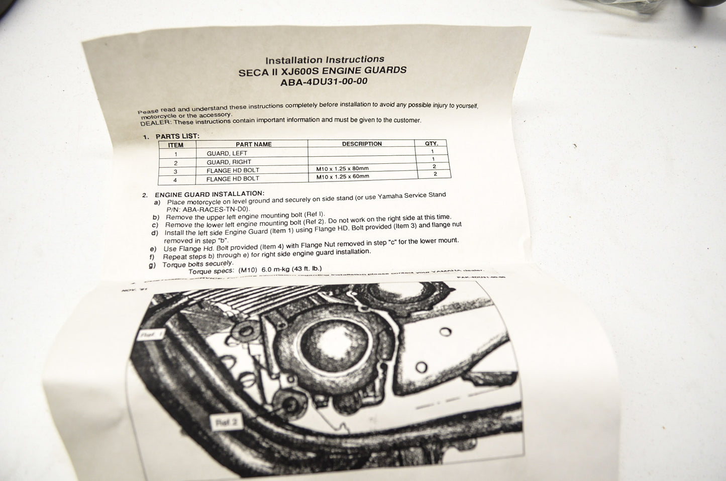 Engine Guard Seca II XJ600S NOS