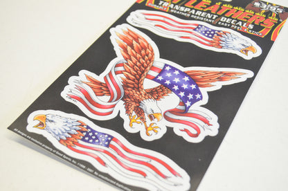 Hot Leathers D1273 American Flag Eagle Decal NOS