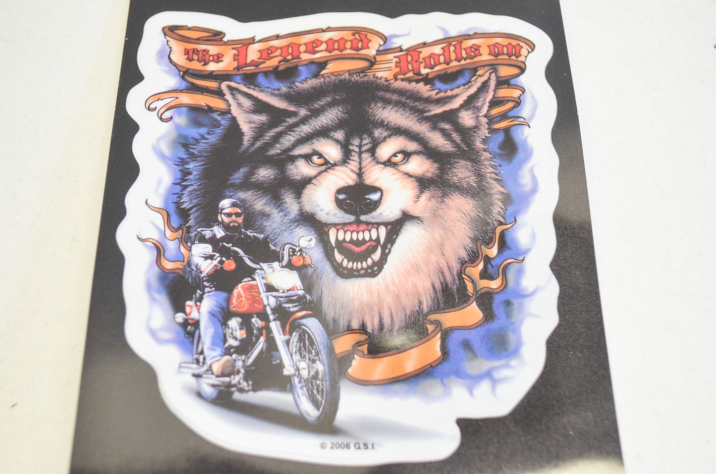 Hot Leathers D2473 The Legend Rolls On Wolf Decal NOS