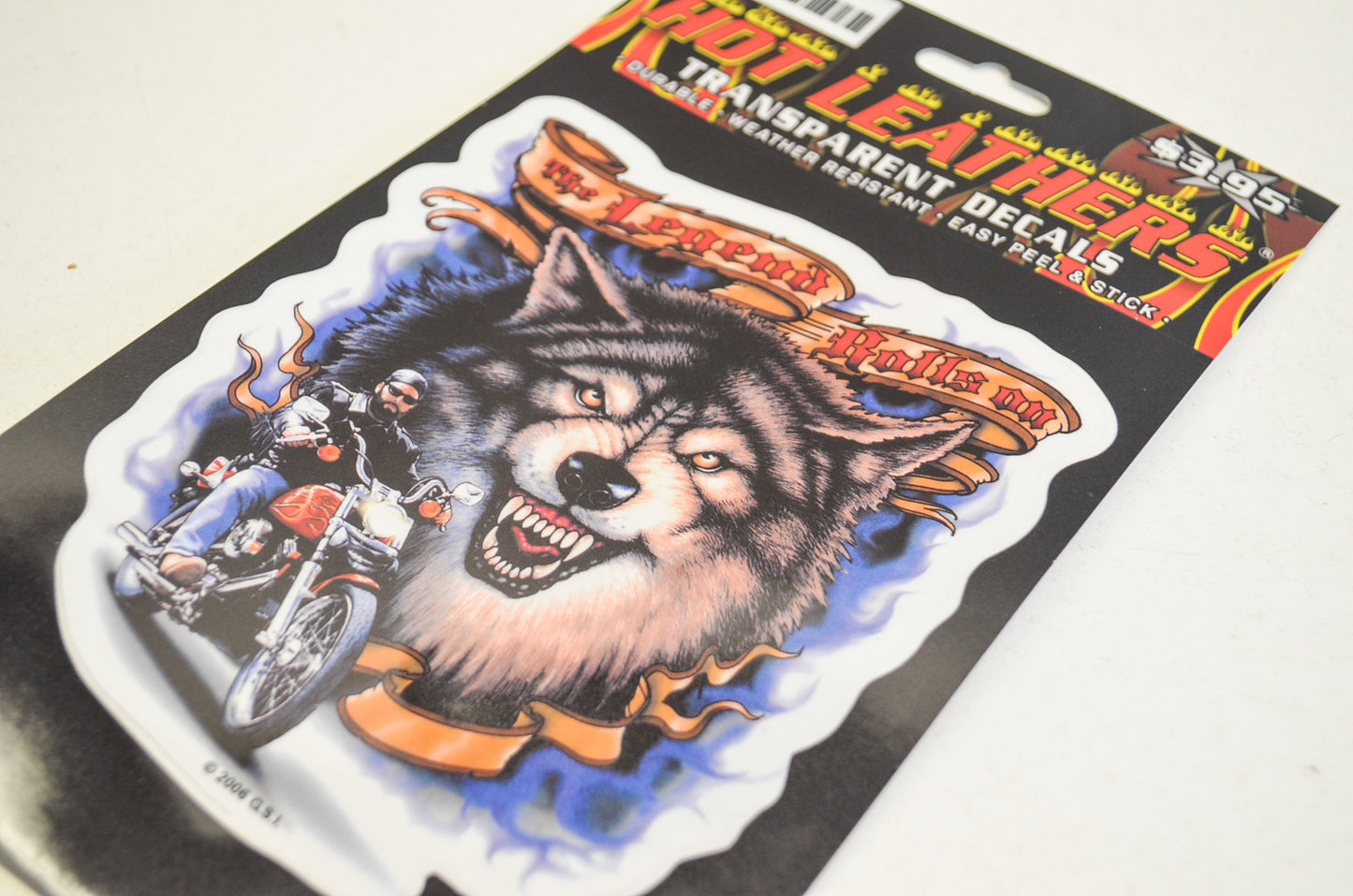 Hot Leathers D2473 The Legend Rolls On Wolf Decal NOS