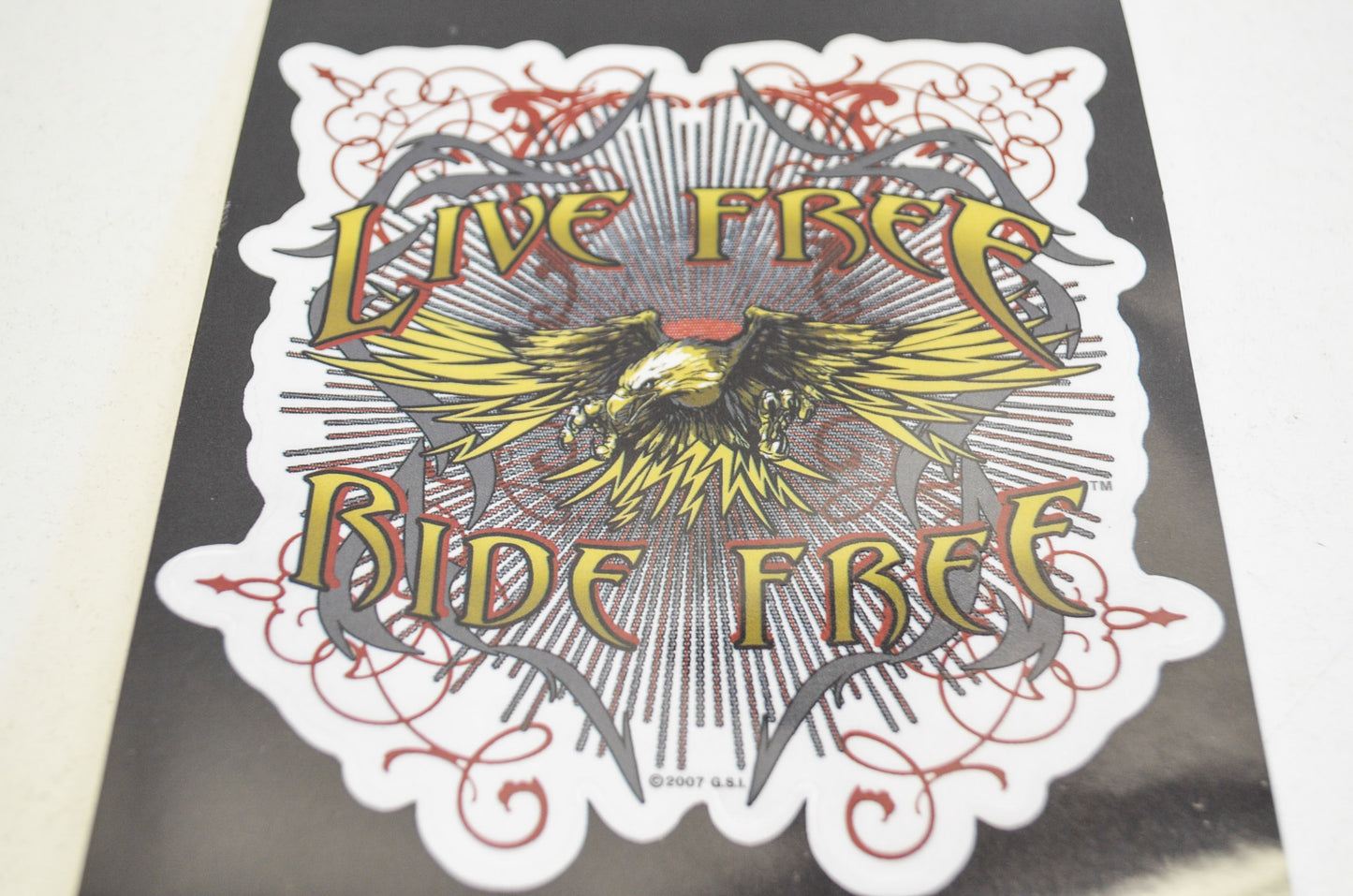 Hot Leathers DC08A7 Live Free Ride Free Decal NOS