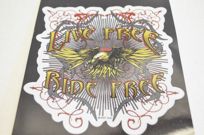 Hot Leathers DC08A7 Live Free Ride Free Decal NOS