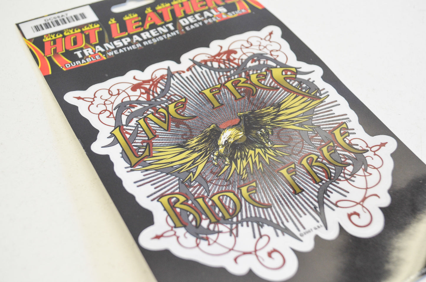 Hot Leathers DC08A7 Live Free Ride Free Decal NOS