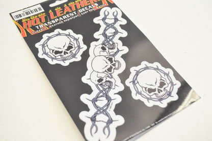 Hot Leathers D1173 Skull Barbed Wire Decal NOS