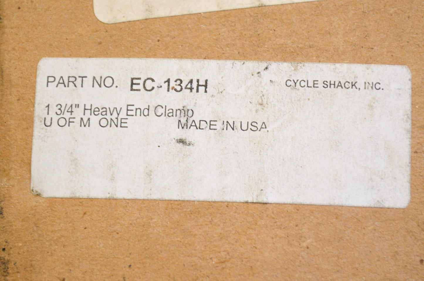 New Cycle Shack 1-3/4' End Clamp Kit NOS
